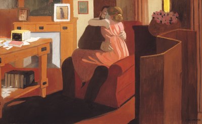 Intimità, coppia in un interno con una partizione, 1898 da Felix Edouard Vallotton